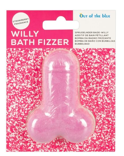 Willy Bath Fizzer - Penisformet Badebombe med Jordbærduft
