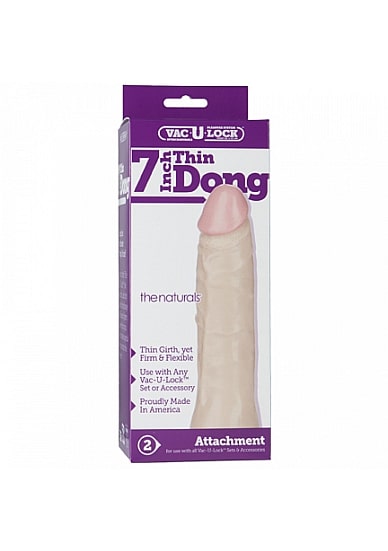 Doc Johnson - Vac-U-Lock - Tynn Dildo, 7"