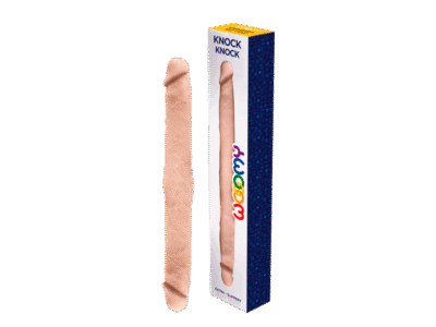 Woomy - Knock-Knock - dobbeldildo - lys hudfarge