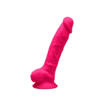 Silexd - Silikon Dildo med Pung - Model 1 - 7" - Rosa