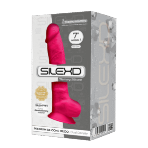Silexd - Silikon Dildo med Pung - Model 1 - 7" - Rosa
