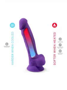 Silexd - Silikon Dildo med Pung - Model 1 - 7" - Lilla - Bilde 6