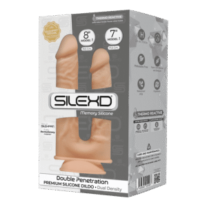 Silexd - Double Penetration  - Model 1 - 7"- 8'' - Lys hudfarge