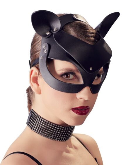 Bad Kitty - Cat Mask i fauxlær - Sort