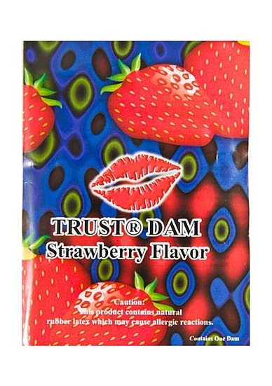 Lixx Dental Dams - Trust Dam - Slikkelapp Jordbær