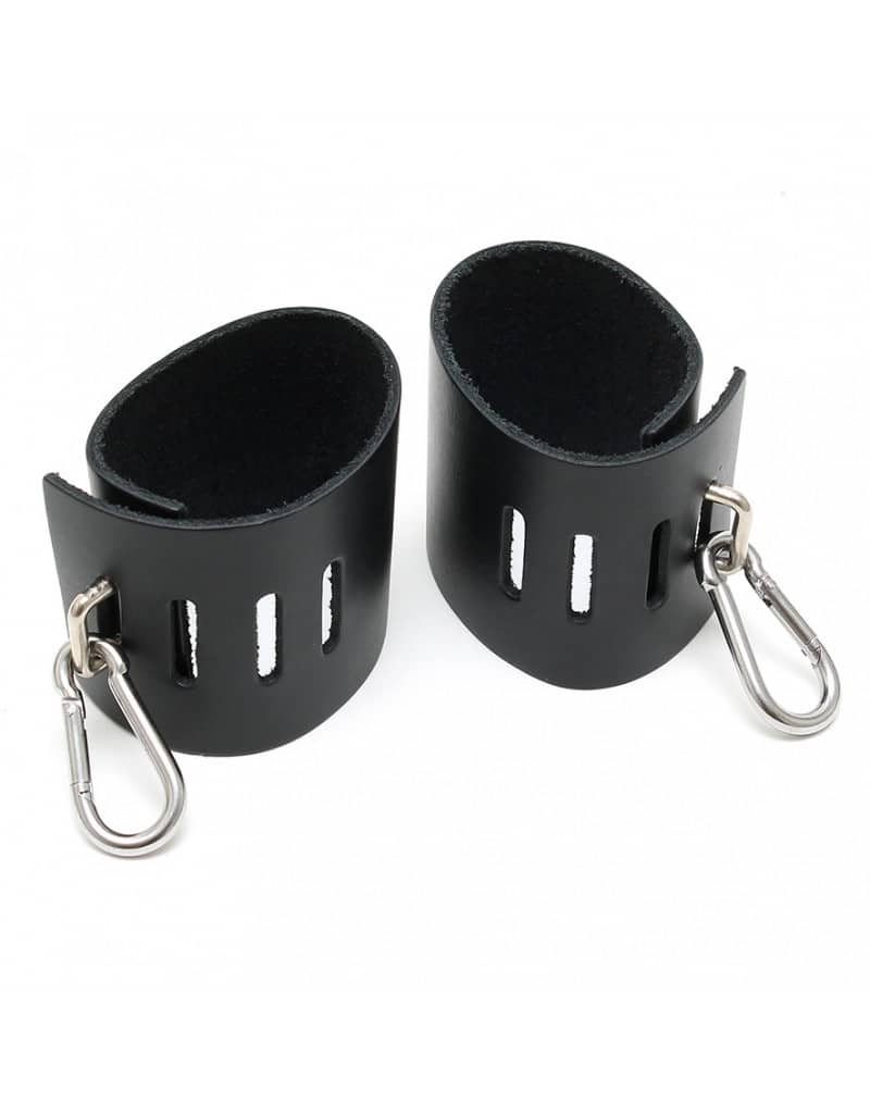 Rimba - Enkle håndcuffs med karabinkrok, sort Rimba - Enkle håndcuffs med karabinkrok, sort