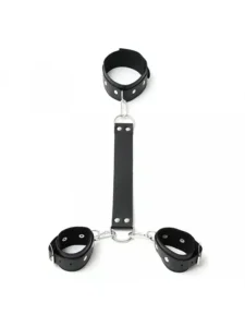 Rimba - Collar og cuffs sett i lær - Sort - Bilde 3