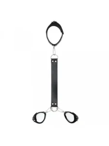 Rimba - Collar og cuffs sett i lær - Sort - Bilde 2