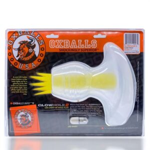 Oxballs - Glowhole-1 Fuckplug - Tunnelplug med Led - Clear frost - S