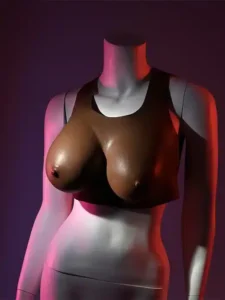 GENDER X - Breast Plate D-Cup - Bryst Protese - Mørk hudfarge - Bilde 7