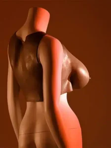 GENDER X - Breast Plate E-Cup - Bryst protese - Mørk hudfarge - Bilde 3