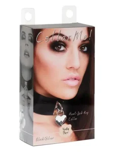Kinky Diva - Collar med Hjertelås - Sort - Bilde 2