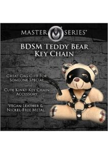 XR BRANDS - BDSM Teddy Keychain - Nøkkelring Bamse med maske og pisk