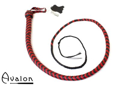 Avalon - BEHEMOTH - Bullwhip Heavy Handle, Svart og Rød 1,5 m