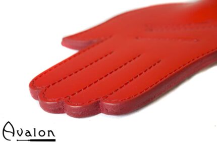 Avalon - SOLOMON - Paddle med håndform og metallhåndtak i sort og sølv - Rød