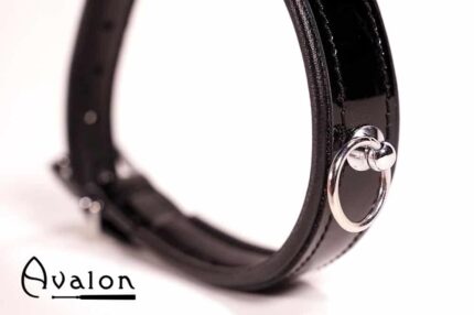 Avalon - SECRET - Collar med blank overflate og O-ring - Sort