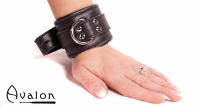 Avalon - CAPTURE - Håndcuffs i Lær - Sort
