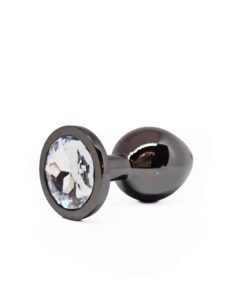 BQS - Sort Buttplug med Krystall - Small
