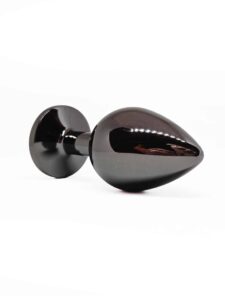 BQS - Sort Buttplug med Krystall - Small