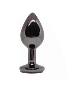 BQS - Sort Buttplug med Krystall - Small