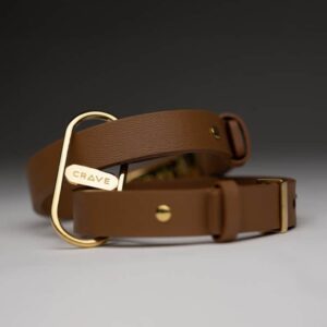 Crave - ICON cuff - Armbånd og cuffs i lær - Brun og Gull - Bilde 6