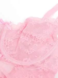 Gnist Undertøy - Rosa kjole med korsettdetaljer - Bilde 2