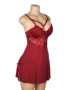 Gnist - Babydoll med stropper - burgunder - Bilde 12