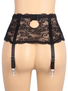 Gnist undertøy - Bred sexy blonde strømpeholder - Sort - Bilde 5