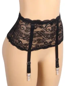 Gnist undertøy - Bred sexy blonde strømpeholder - Sort - Bilde 3