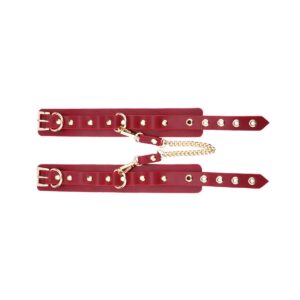 BDSM Deluxe sett med 5 deler og veske - Red