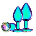 Ouch! Venice Collection - Buttpluggsett i metall - Iriserende