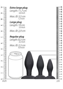 Ouch! Apex Buttplug Sett - 3 stk - Sort
