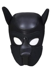 Ouch! Puppy Play - Hundemaske i Neopren - Sort