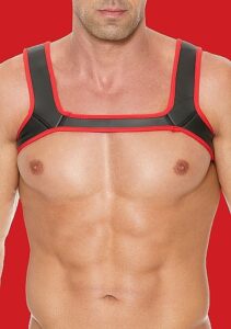 Ouch! Puppy Play - Neoprene Harness - Rødt