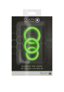 Ouch! Penisring 3pk - Glow in the dark