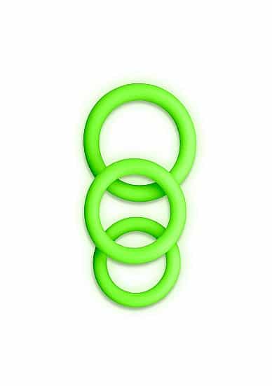 Ouch! Penisring 3pk - Glow in the dark