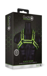 Ouch! Chest Bulldog Harness - Glow In The Dark
