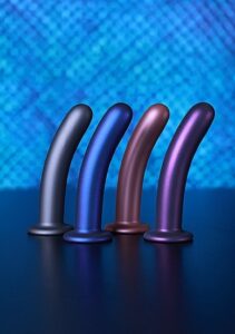 OUCH! - Smooth Silicone - Enkel dildo med sugekopp - Lilla
