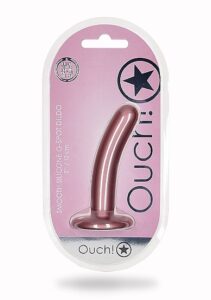 OUCH! - Smooth Silicone - Enkel dildo med sugekopp - Rosa