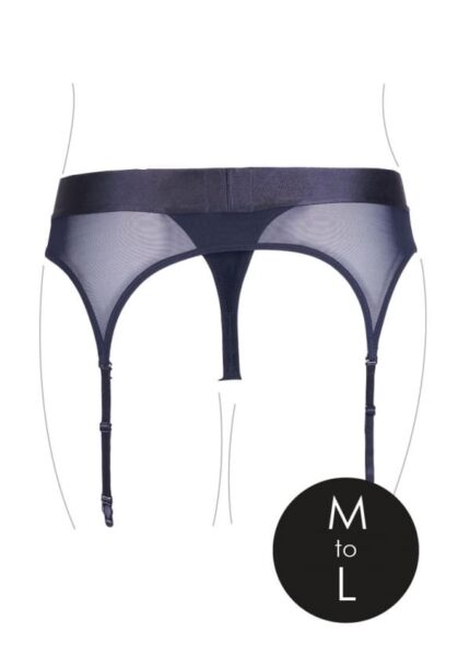 Ouch! Vibrating Strap-on Thong med Strømpebånd - M/L