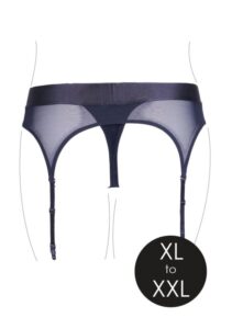 Ouch! Vibrating Strap-on Thong med Strømpebånd - XL/XXL