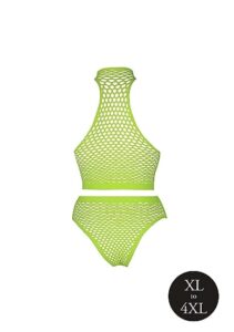OUCH! - Glow in the dark - Todelt sett i stormasked netting - Grønn XL/4XL