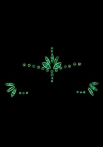 Ouch! - Glow in the dark - Body sticker - Selvlysende kroppsmykke til ansikt