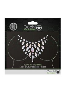 Ouch! - Glow in the dark - Body sticker - Selvlysende kroppsmykke til bryst