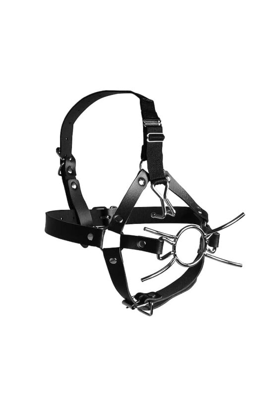 OUCH! - Xtreme - Hodeharness Med Spidergag Og Nesekrok - Sort