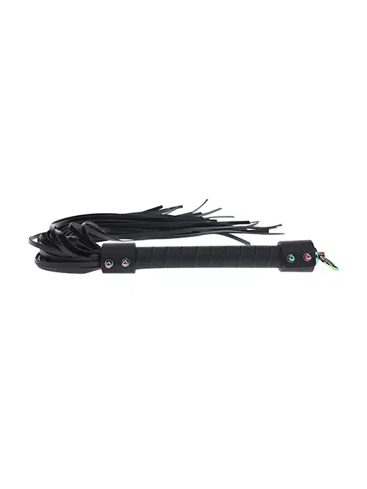 OU960BLK-flogger-pisk-kunst-pu_2 Ouch! Venice - Flogger - Sort - Bilde 1