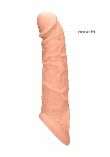 RealRock - 8" / 20 cm - Myk Penisforlenger - Lys Hudfarge
