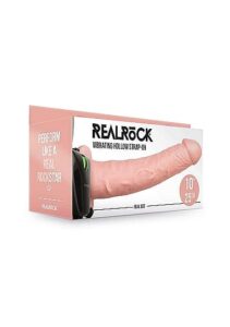 RealRock - Hollow Strap-on uten Pung med Vibrasjoner - 10" - 24,5 cm