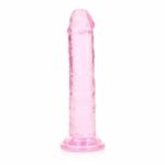 Realrock – Crystal Clear – Enkel Realistisk Dildo – Rosa - 14.5 cm