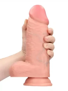 Realrock - Ekstra Tykk Dildo med Pung - 23cm - Bilde 8